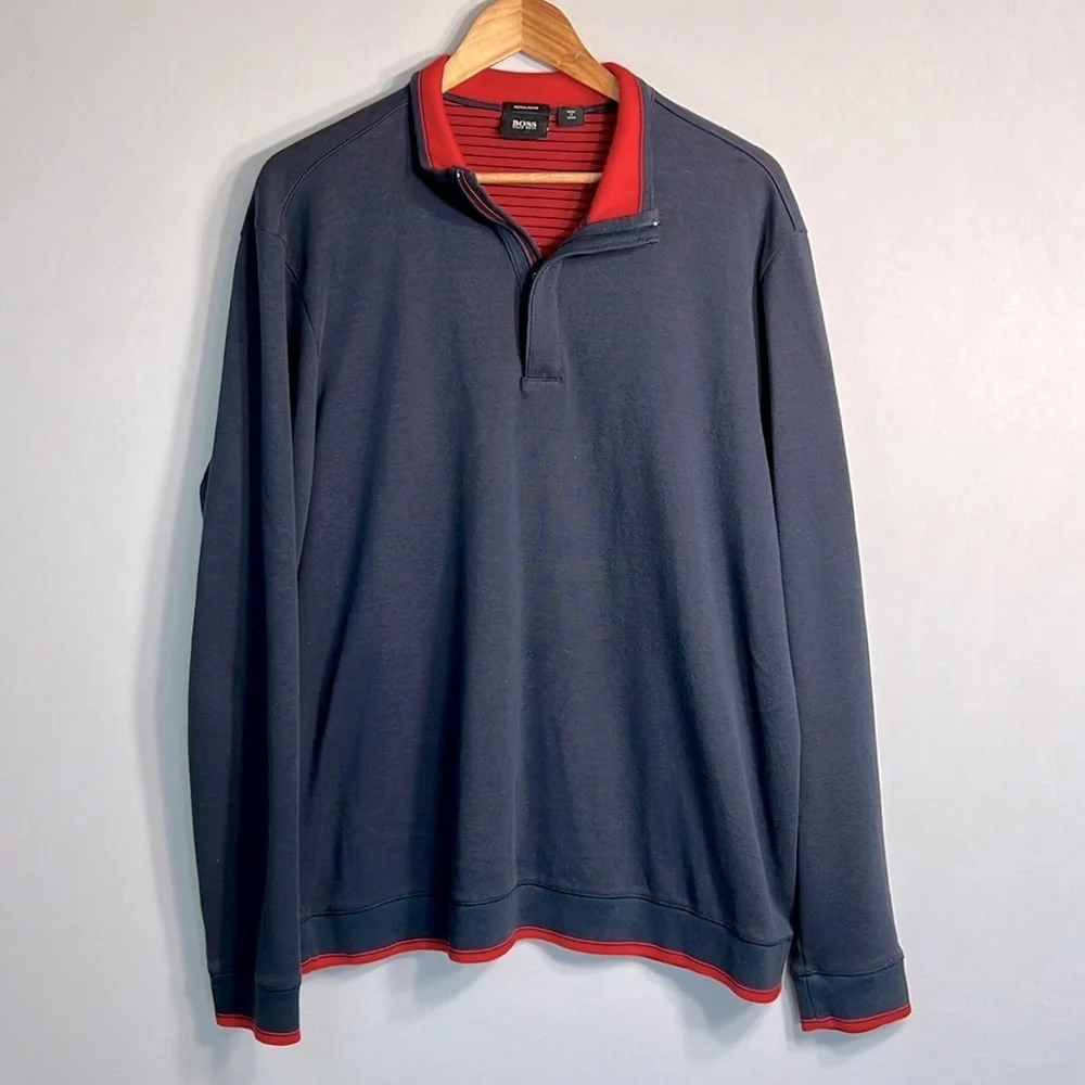 Hugo Boss Regular Fit Quarter Zip Pullover size XXL